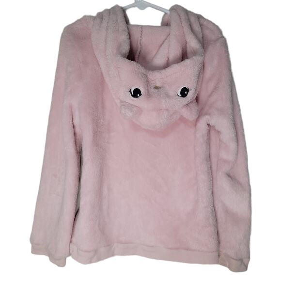 Carter's 6/6x Pink Fluffy Hooded Sweater - Picture 2 of 3